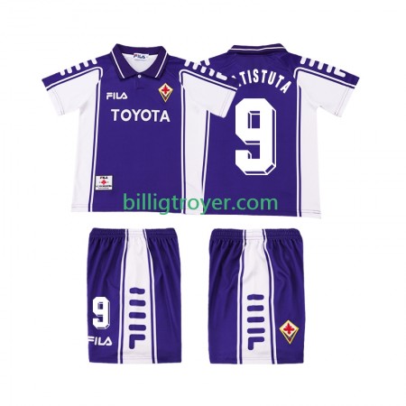 Billige Fotballdrakter ACF Fiorentina BASTUTA 9 1999 2000 Barn Retro Hjemmedraktsett Kortermet
